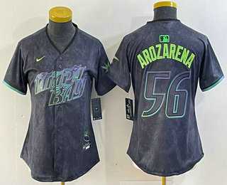 Womens Tampa Bay Rays #56 Randy Arozarena Charcoal 2024 City Connect Limited Stitched Jersey->mlb womens jerseys->MLB Jersey